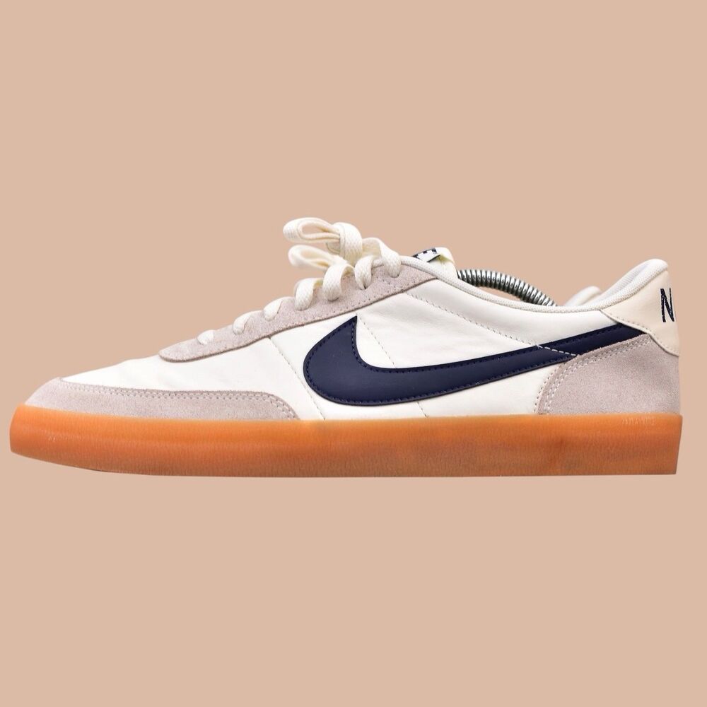 Nike Killshot Men's Size 11 Sneaker White Tan Leather Midnight Sail Swoosh - Picture 3 of 10